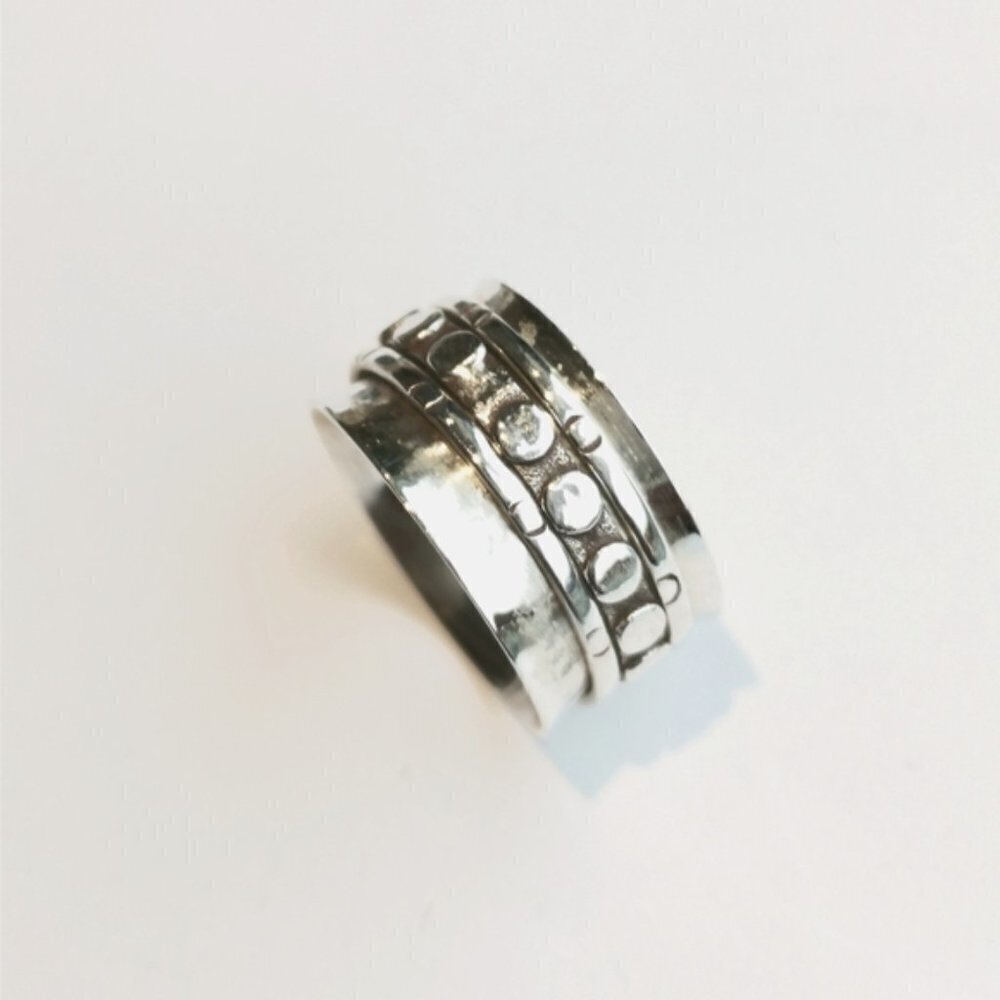 Sterling Silver spinning spinner meditation ring size 7 🆕
